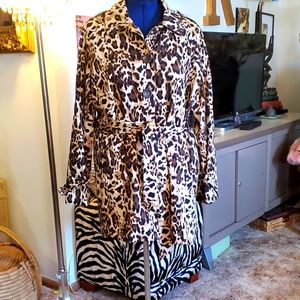 Extra 25% off Sale - Leopard Print light weight trench 3x